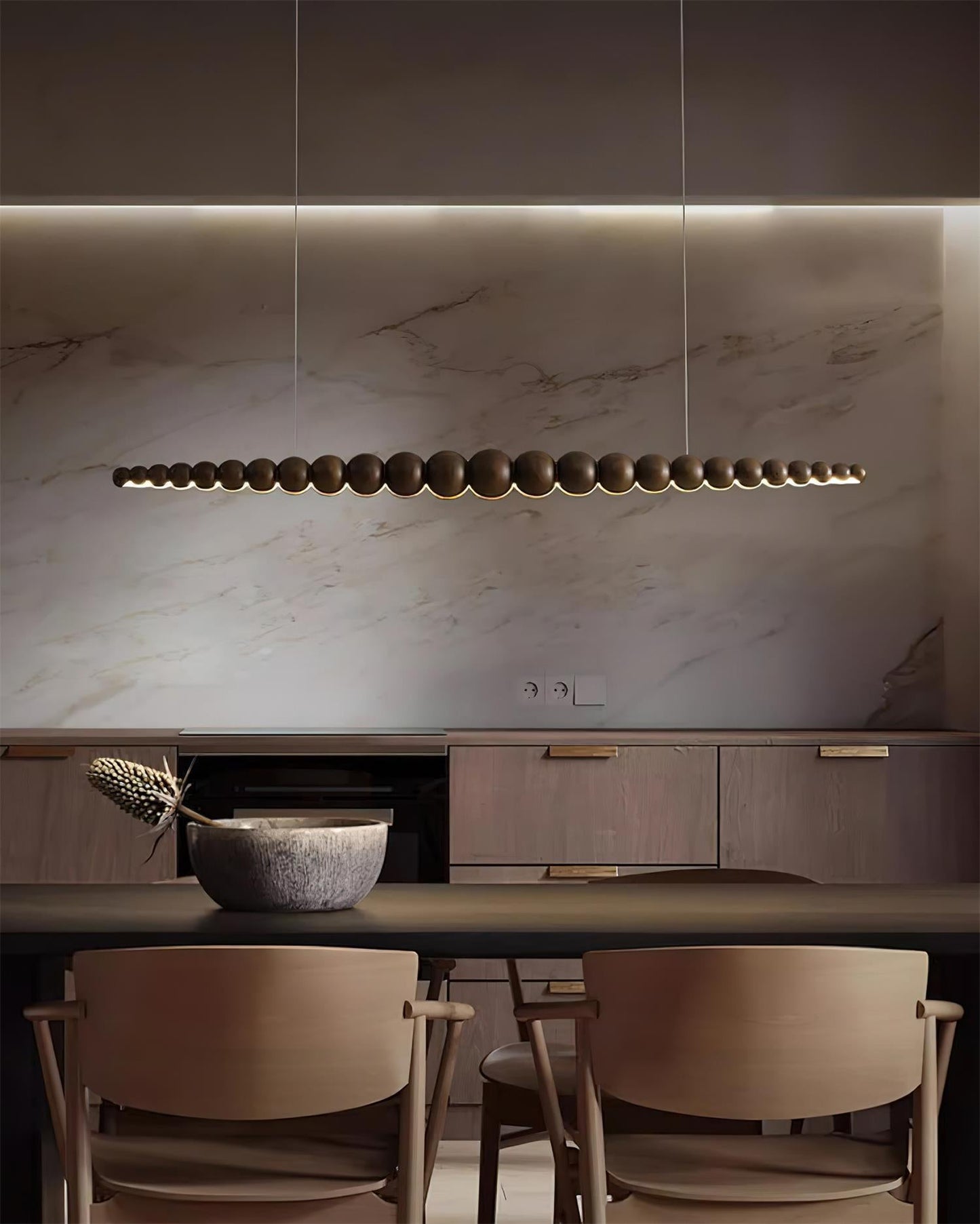 Woodline Orb Pendant Light Fixture