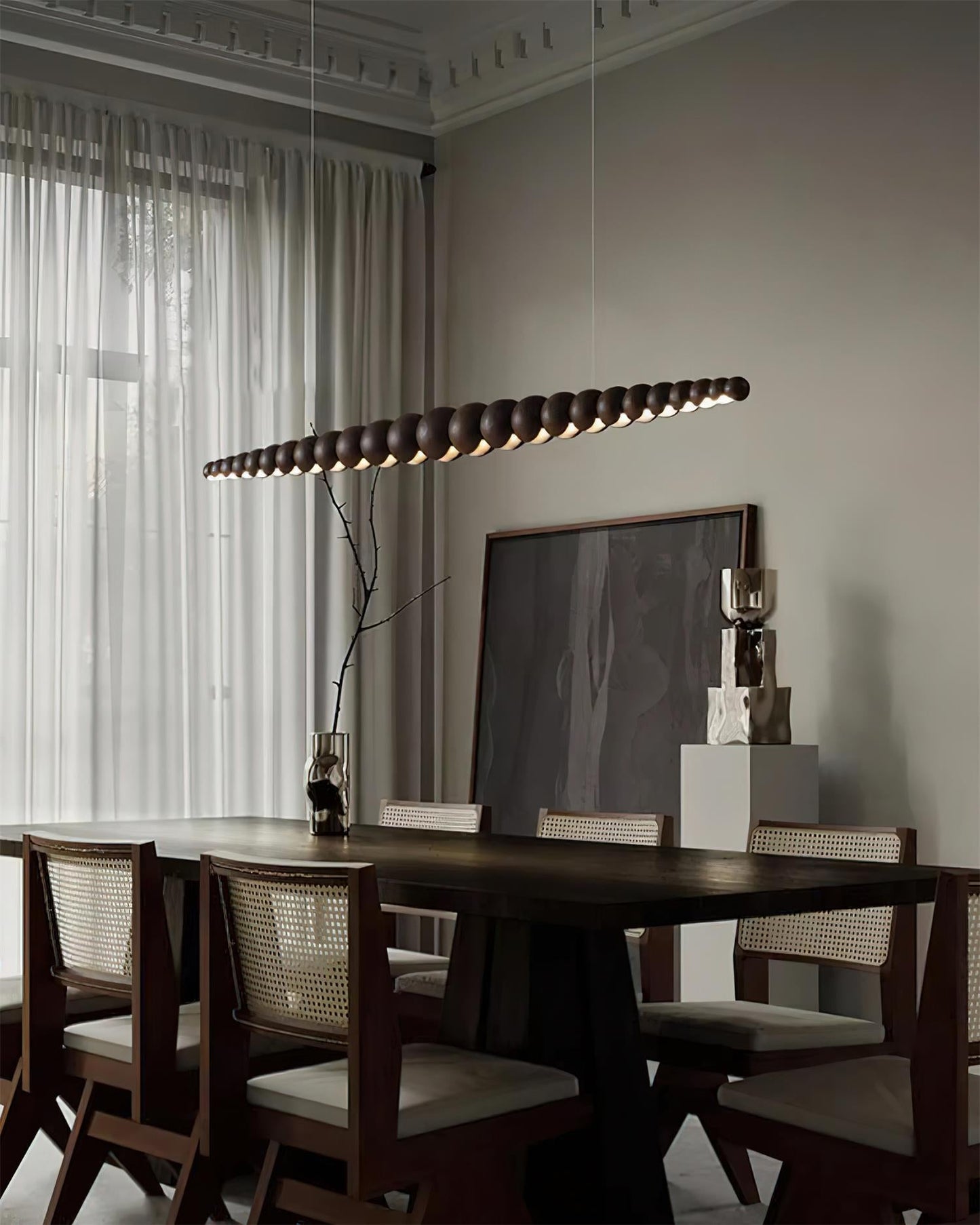 Woodline Orb Pendant Light Fixture