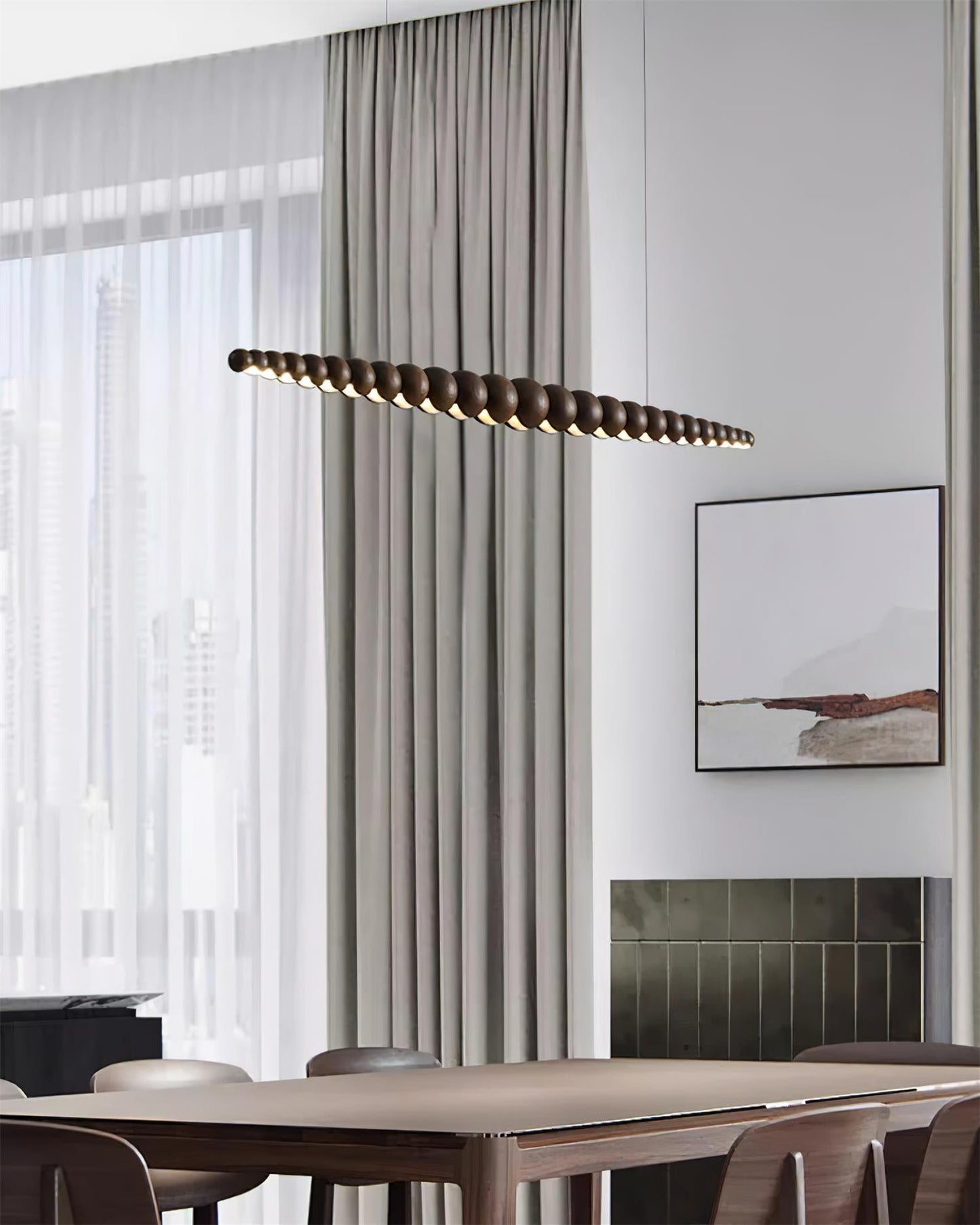 Woodline Orb Pendant Light Fixture