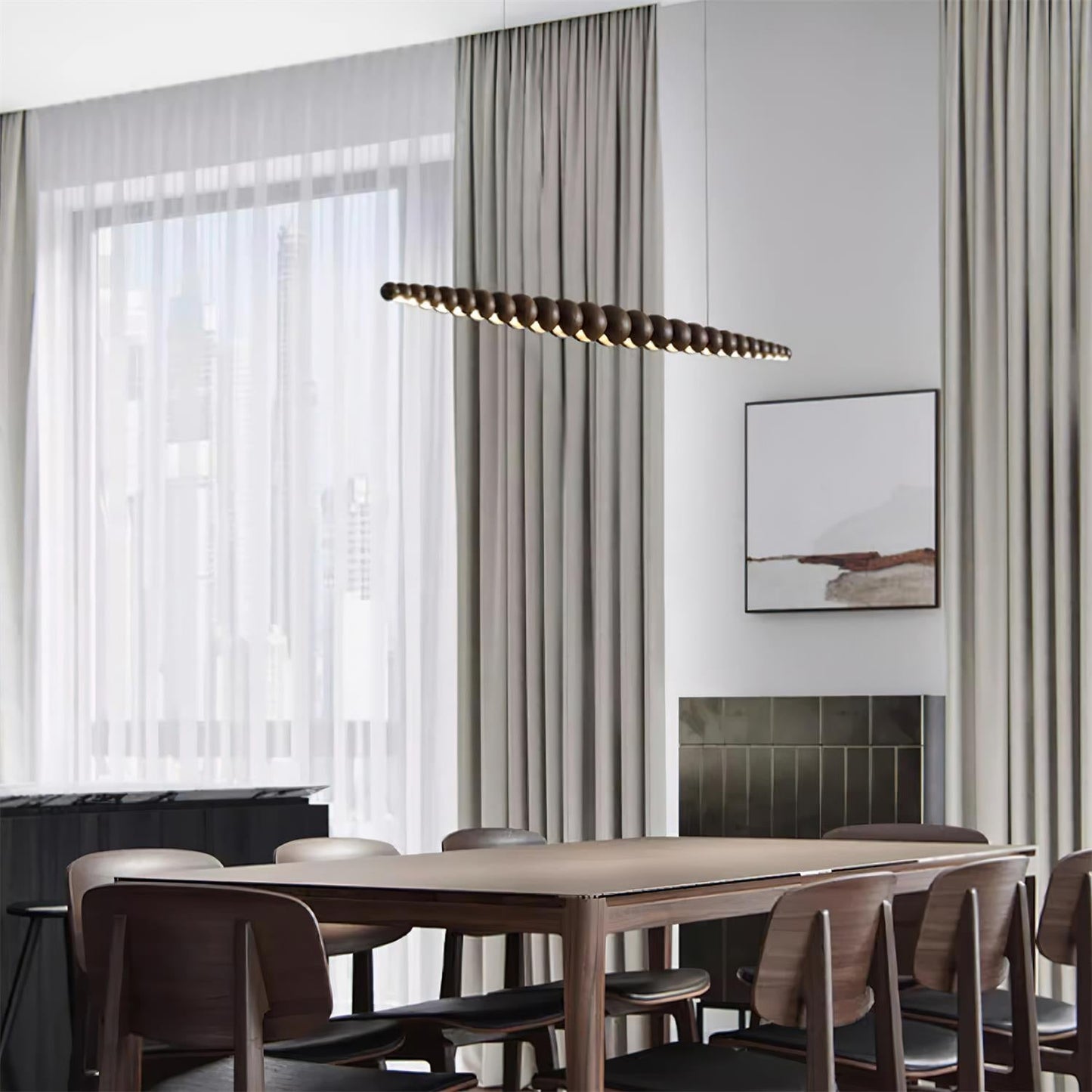 Woodline Orb Pendant Light Fixture