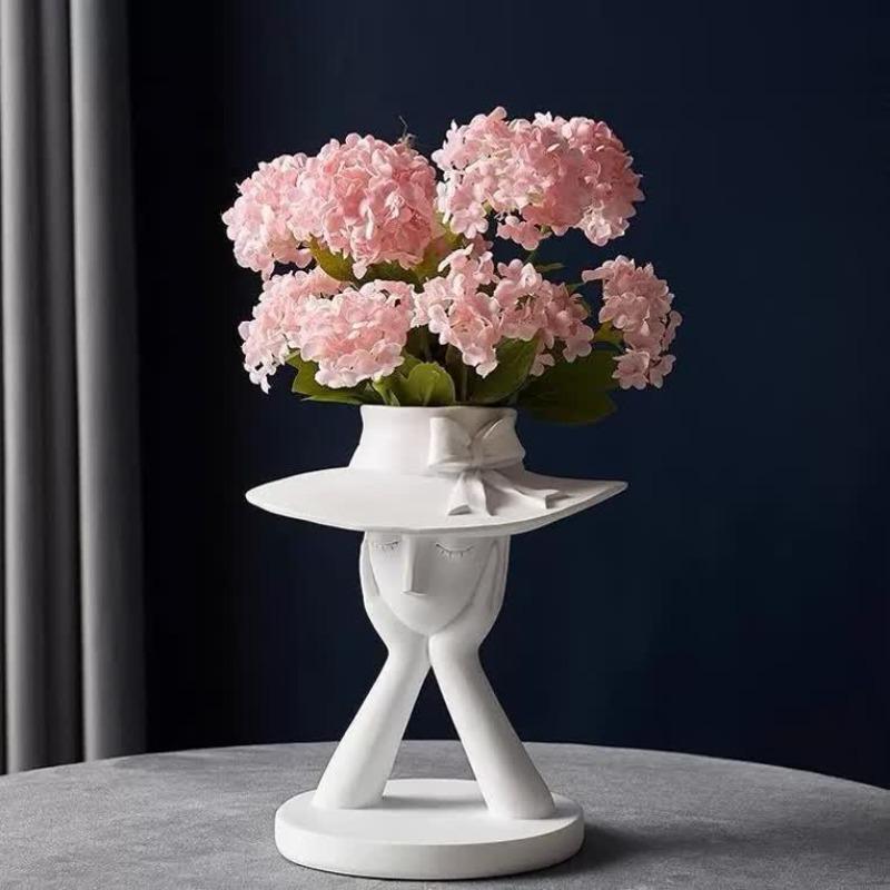Girl Resin Girl Hat Vase