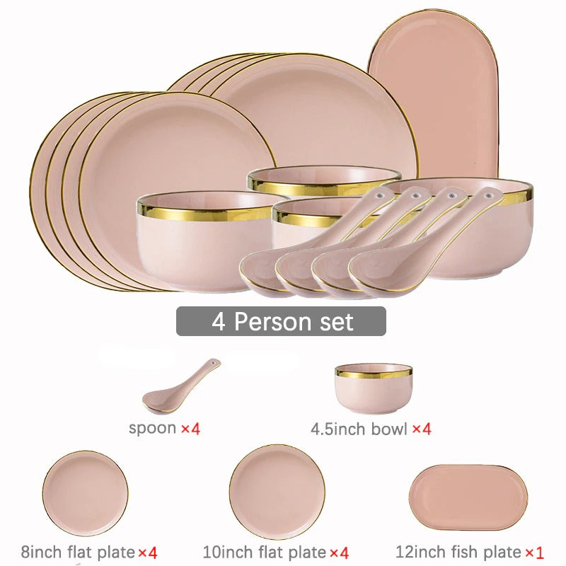 Felicity Pink Luxury Dinnerware Set