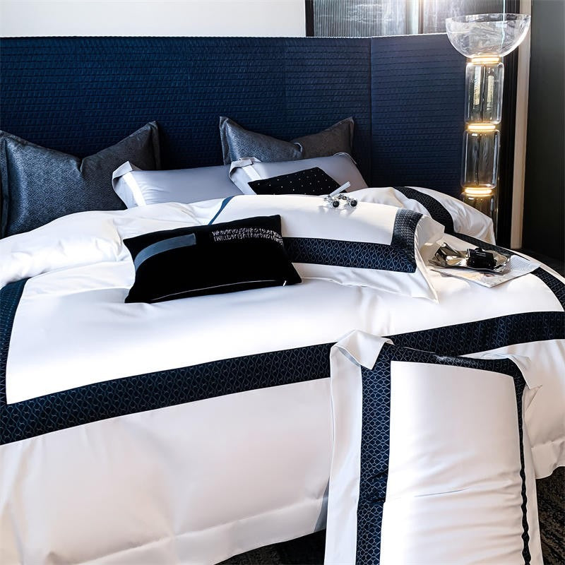 Sablier White Egyptian Cotton Bedding Set