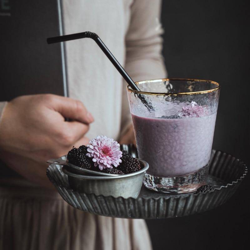 Retro Rustic Floral Metal Tray