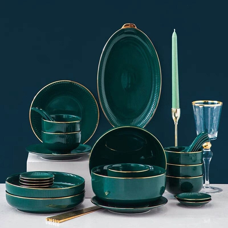 Ocula Green Luxury Dinnerware Set