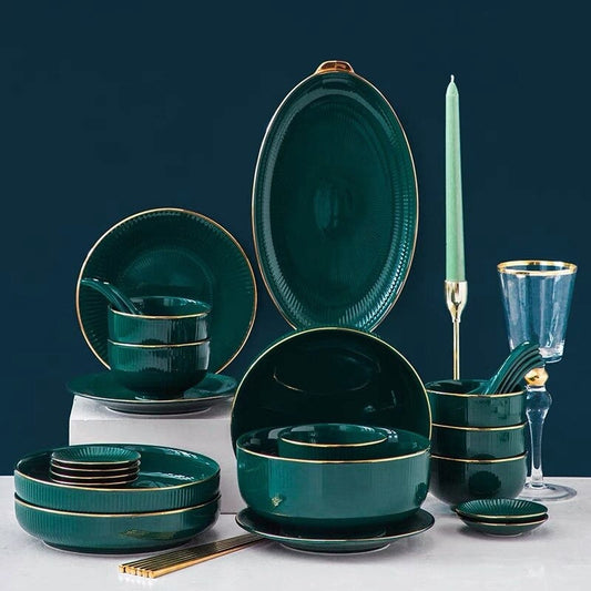 Ocula Green Luxury Dinnerware Set