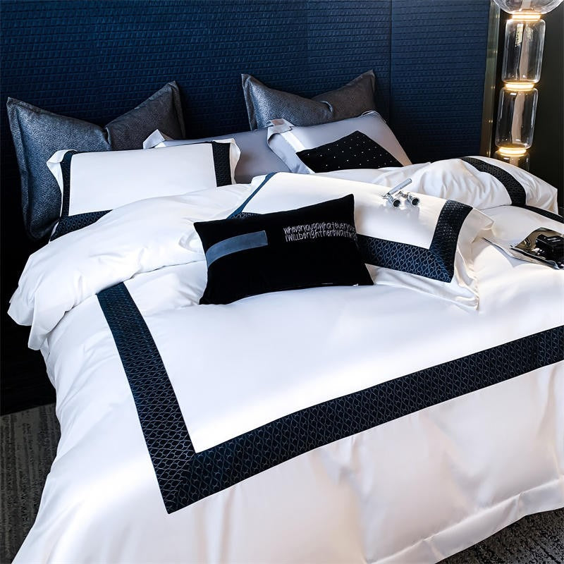 Sablier White Egyptian Cotton Bedding Set