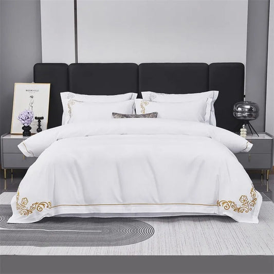Lagertha Hotel Gold Embroidered Bedding Set