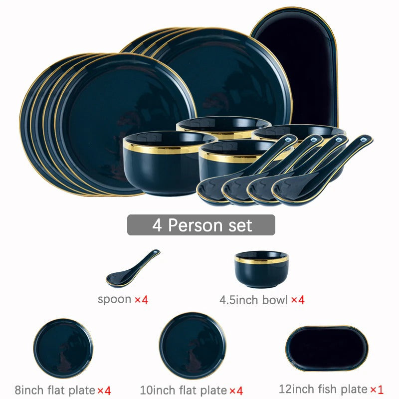 Oxford Blue Luxury Dinnerware Collection