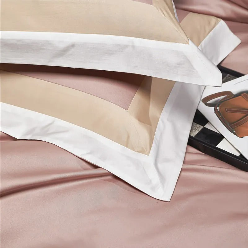Luxor Pink Stripe Egyptian Cotton Bedding Set