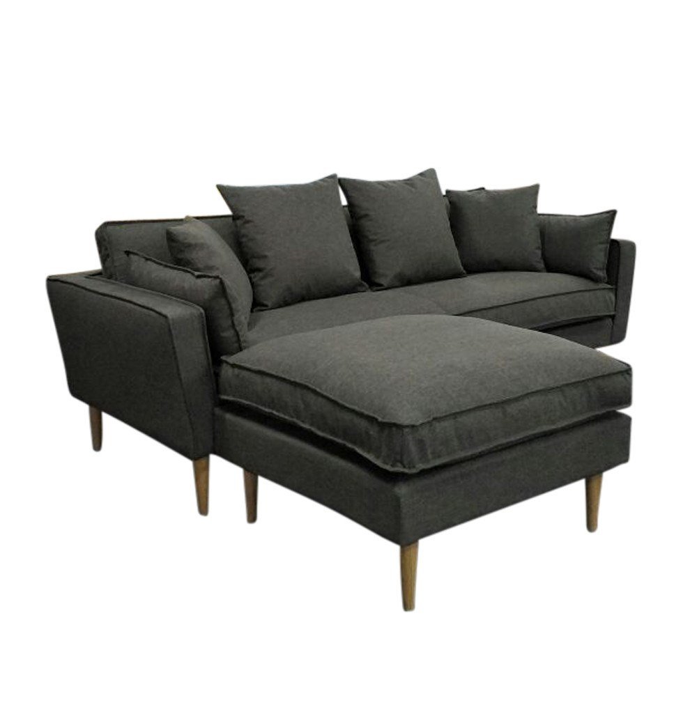 Olivia - 3-Seater Grey Sofa & Ottoman - Nordic Side - 06-10, feed-cl0-over-80-dollars, feed-cl1-furniture, feed-cl1-sofa, gfurn, hide-if-international, modern-furniture, sofa, us-ship