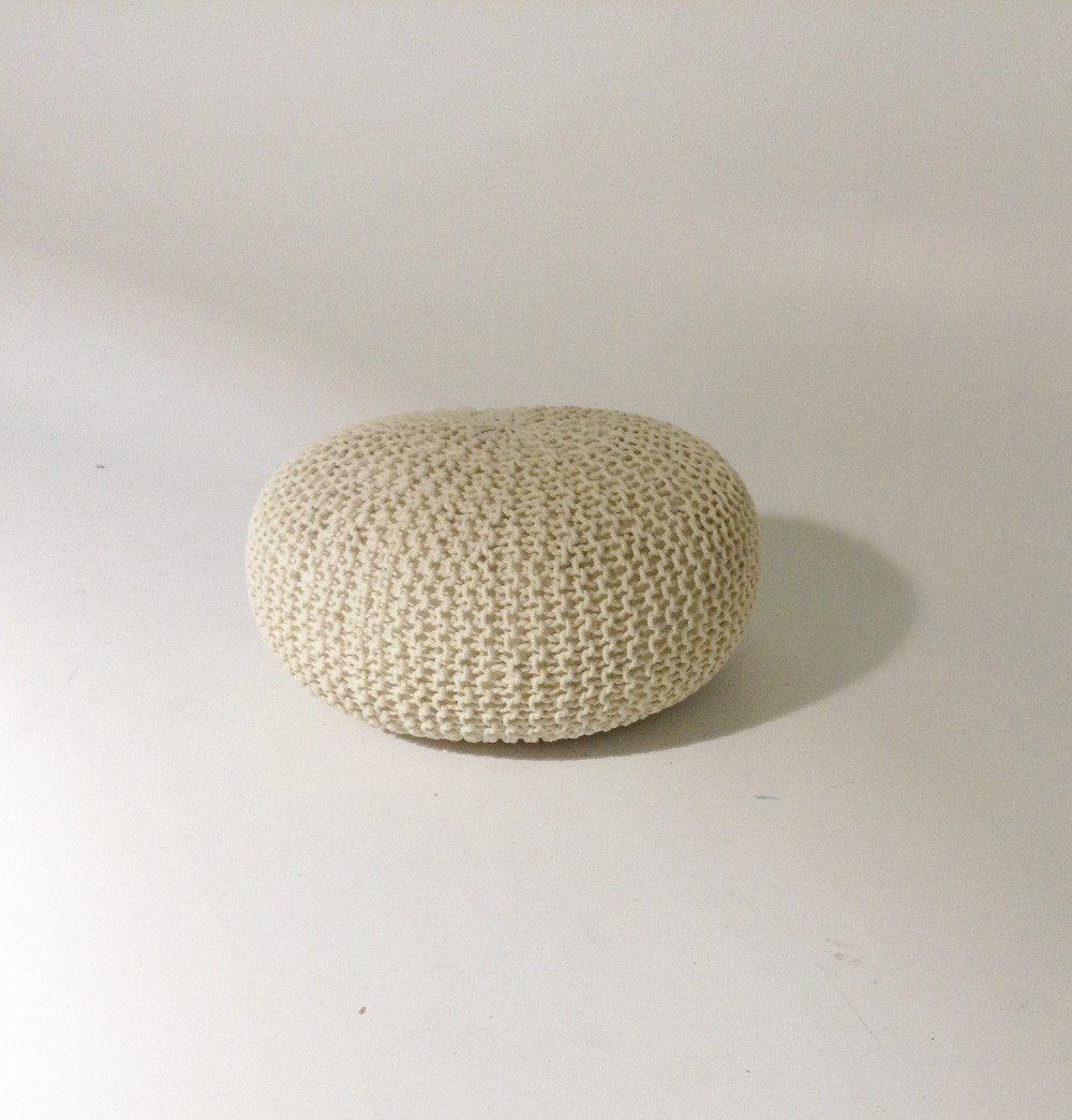 Handmade Round Knitted Pouf - Nordic Side - 06-01, feed-cl0-over-80-dollars, gfurn, hide-if-international, us-ship
