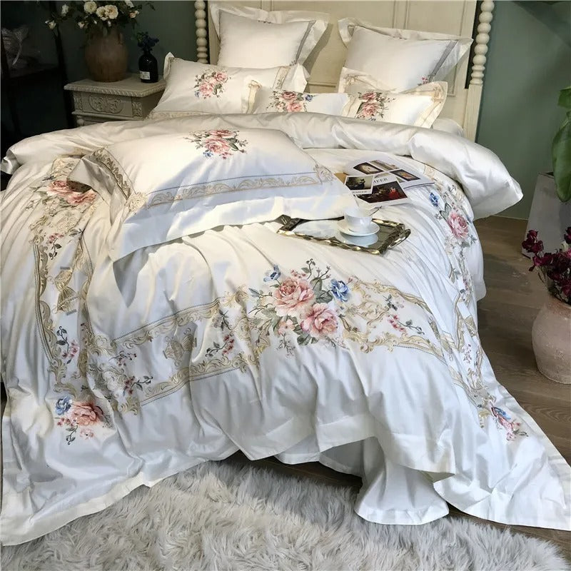 Destiny Blossom Embroidered Bedding Set