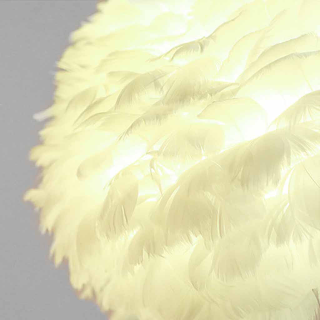 Feather Table Lamp Minimalist Bloom, All White