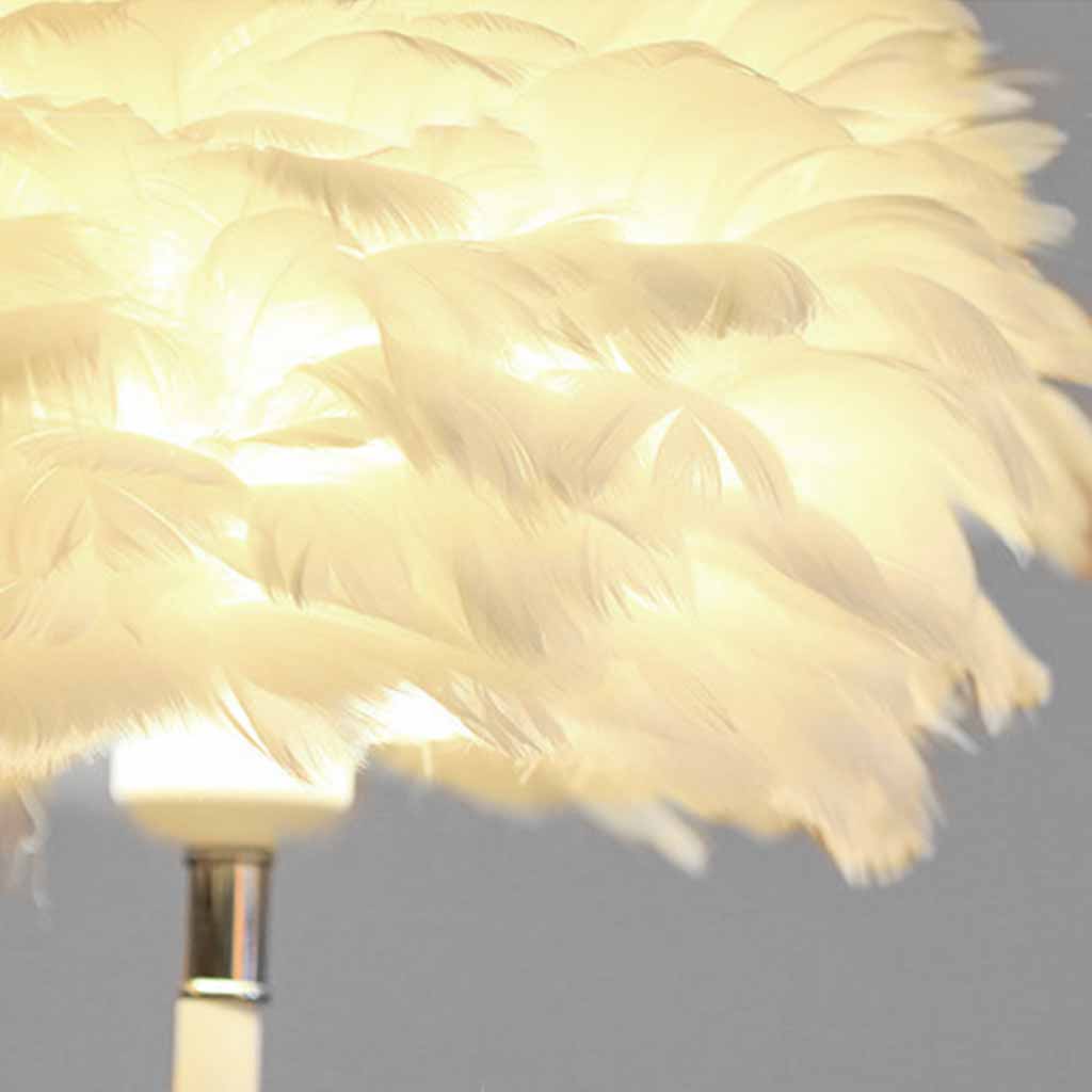 Feather Table Lamp Minimalist Bloom, All White