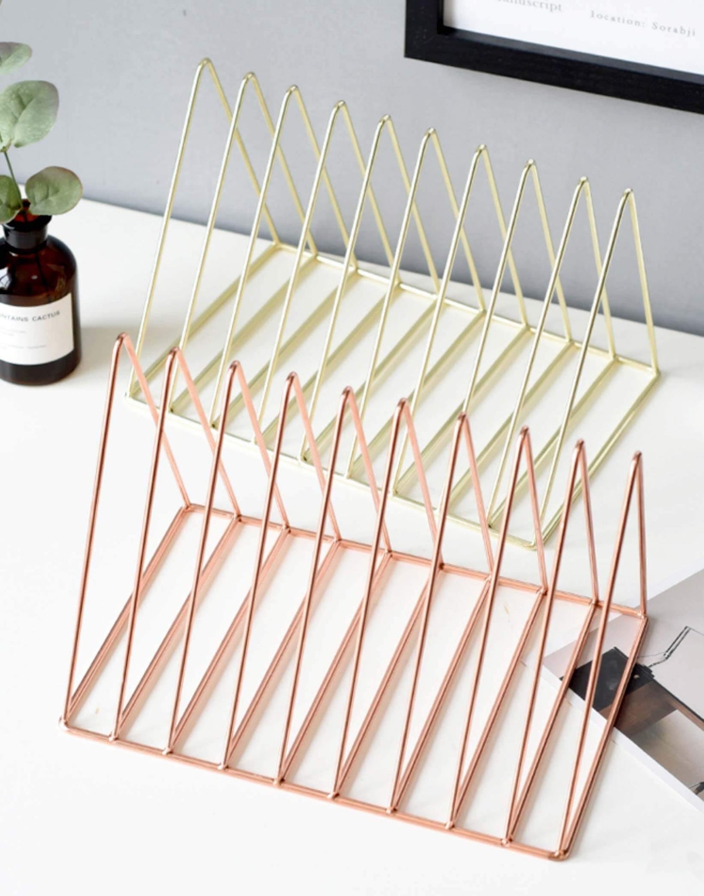 Geometric Iron Bookend - Nordic Side - 