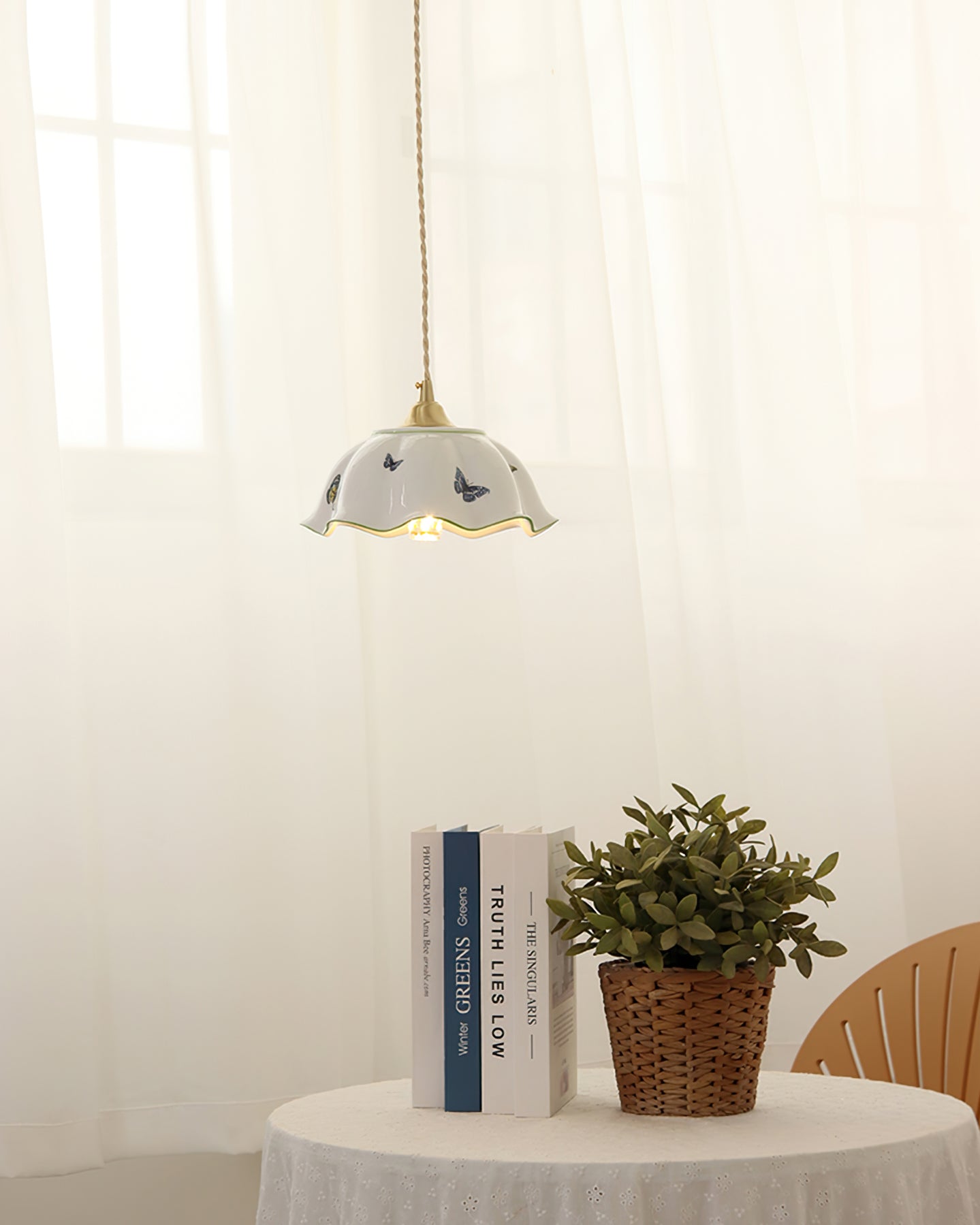 Butterfly Ceramic Pendant Lamp