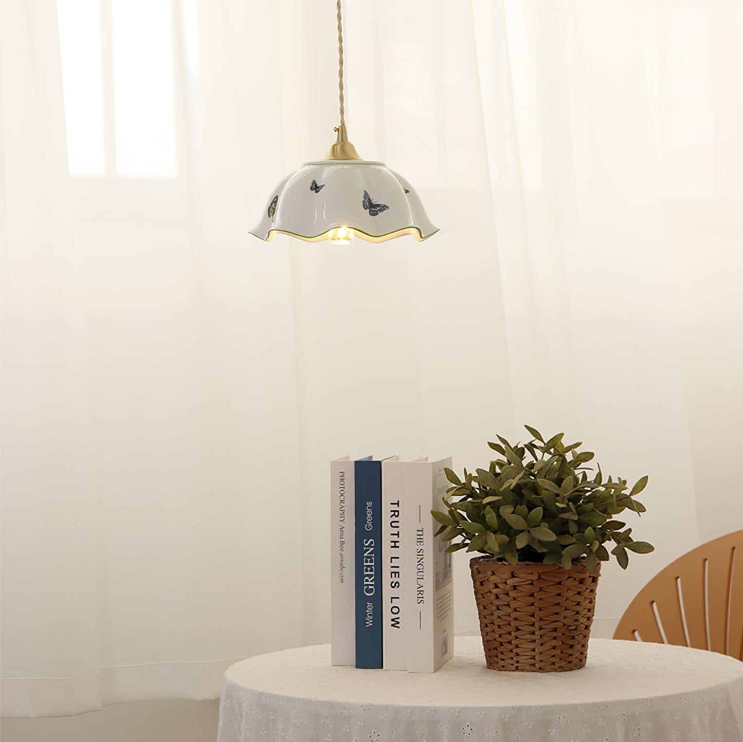 Butterfly Ceramic Pendant Lamp