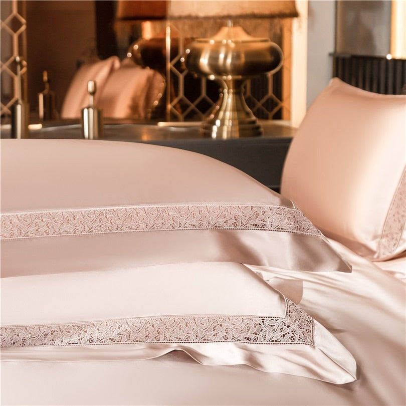 Willa Rose Gold Satin Bedding Set