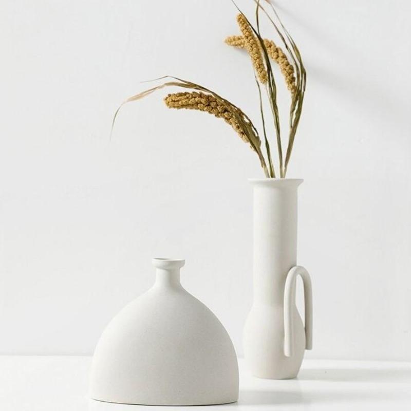 Ivory Ceramic Vase - Handcrafted