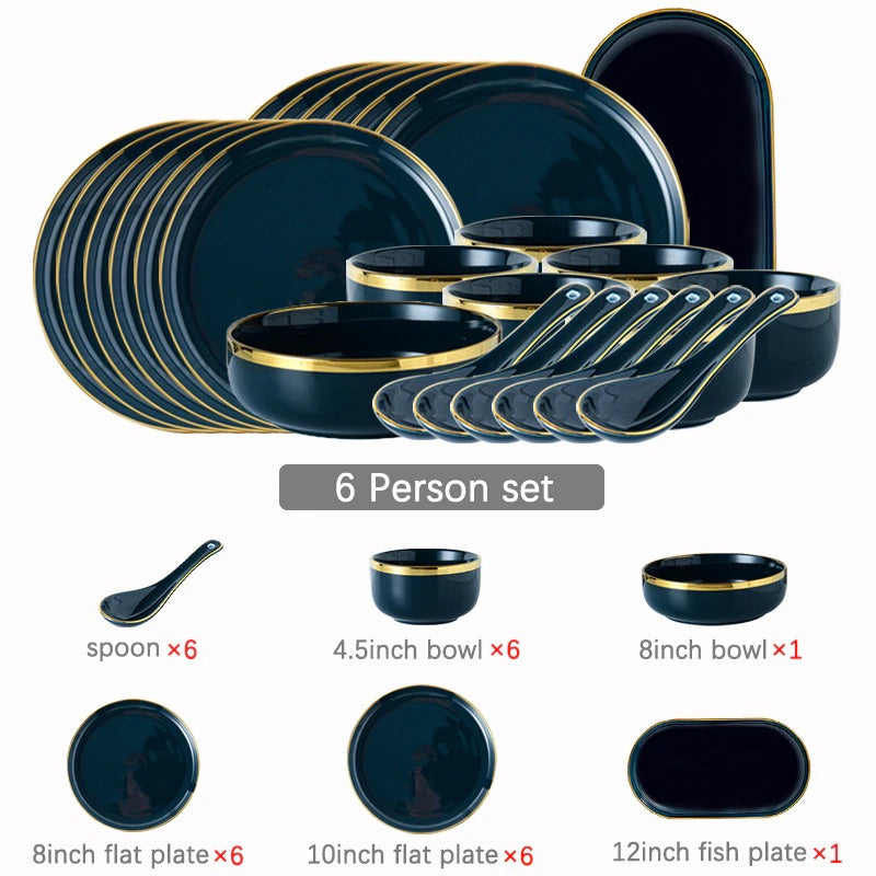 Oxford Blue Luxury Dinnerware Collection