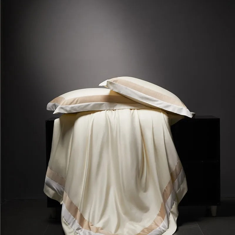 Luxor Beige Stripe Egyptian Cotton Bedding Set