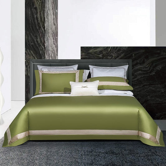 Sinatra Green Egyptian Cotton Bedding Set