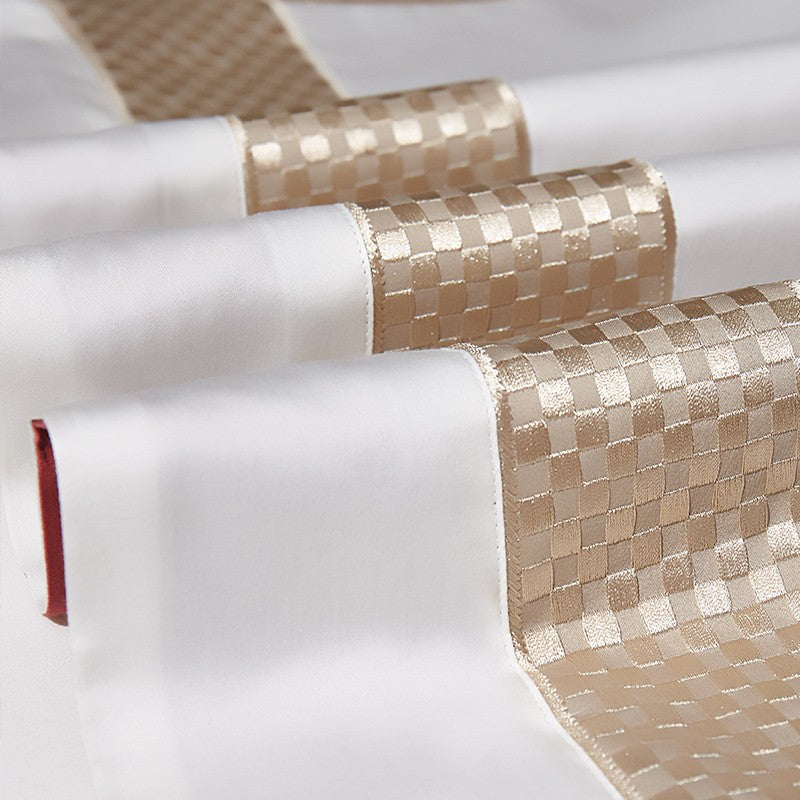 Sinatra White Egyptian Cotton Bedding Set