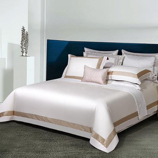 Sinatra White Egyptian Cotton Bedding Set