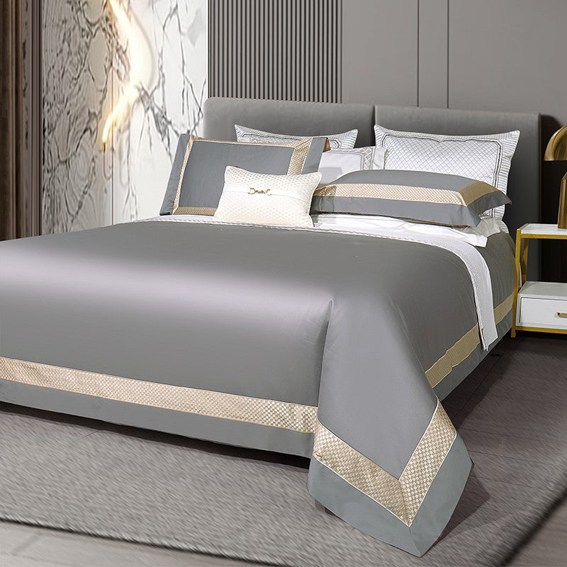 Sinatra Grey Egyptian Cotton Bedding Set