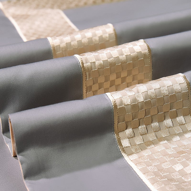 Sinatra Grey Egyptian Cotton Bedding Set