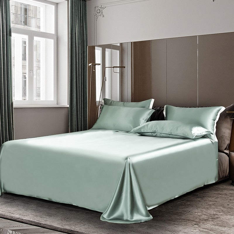 Zenith Aqua Green Silk Bedding Set