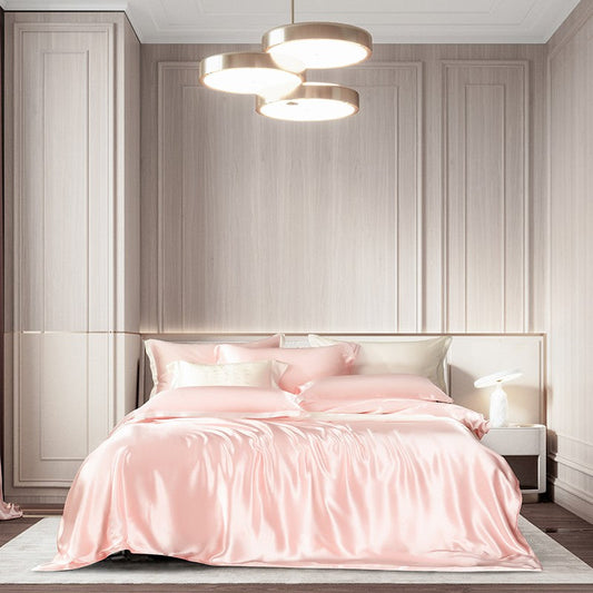 Zenith Pink Luxury Silk Bedding Set