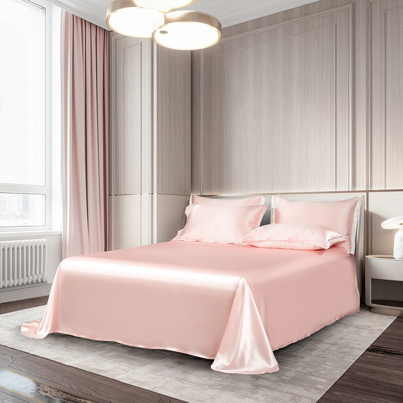 Zenith Pink Luxury Silk Bedding Set