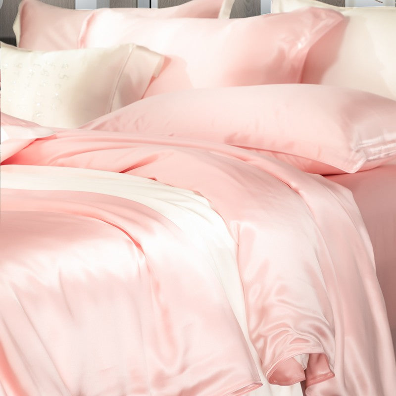 Zenith Pink Luxury Silk Bedding Set