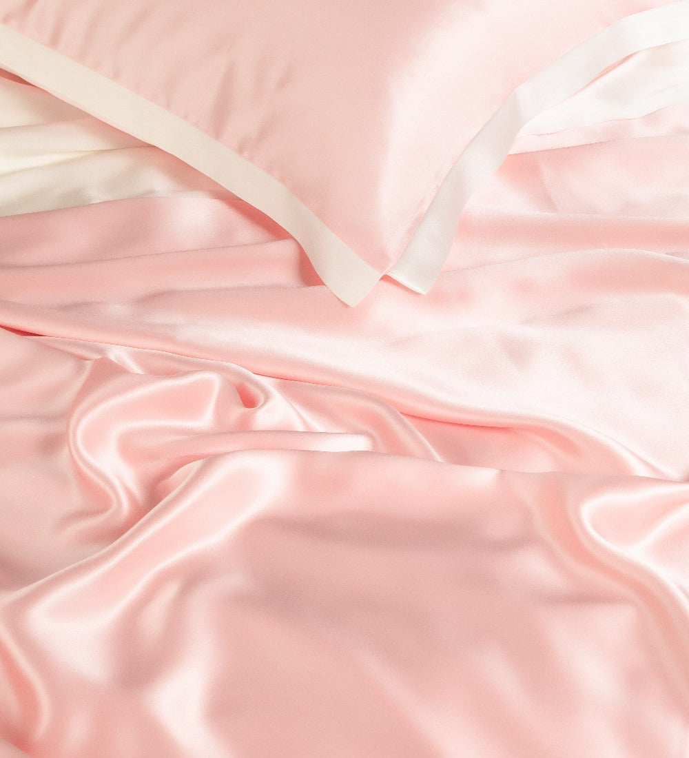 Zenith Pink Luxury Silk Bedding Set