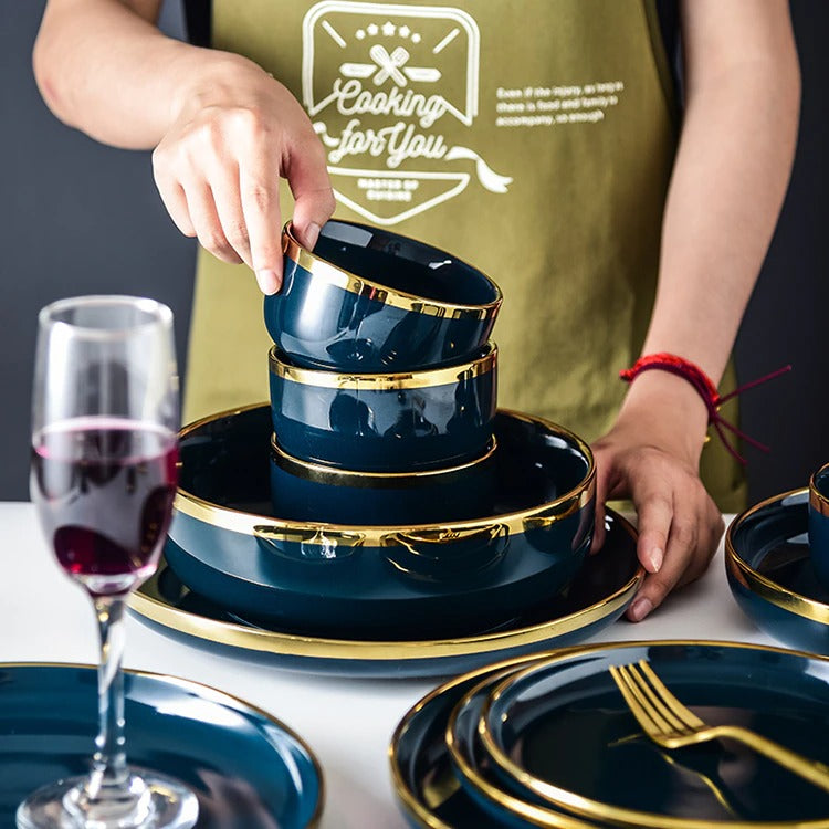 Oxford Blue Luxury Dinnerware Collection