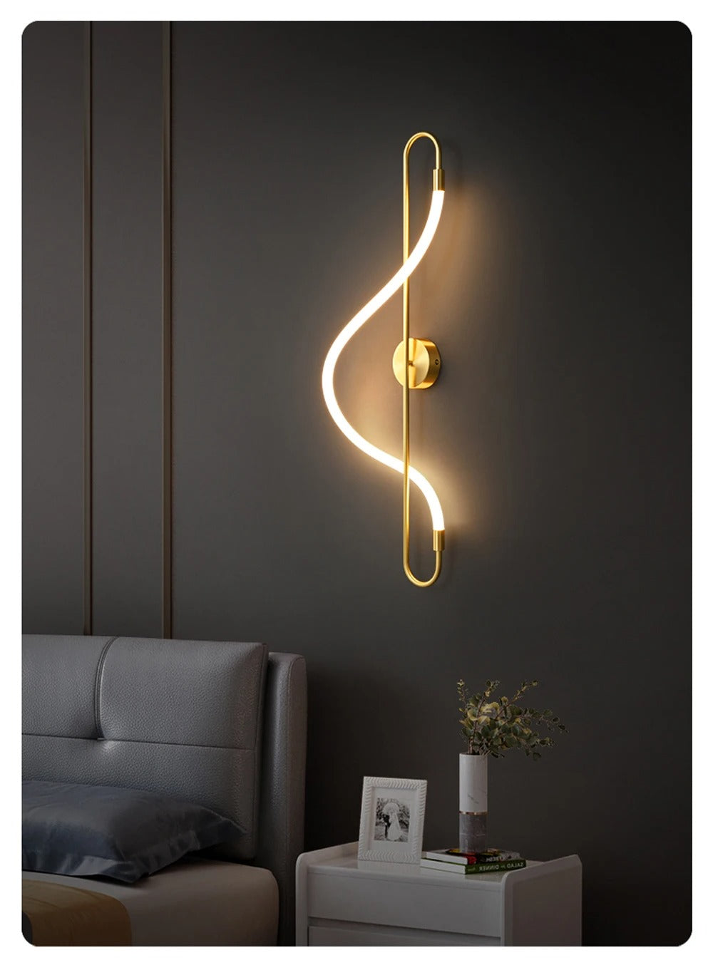 Kolia Wall/Pendant Chandelier LED Dimmable Black White Gold Chrome