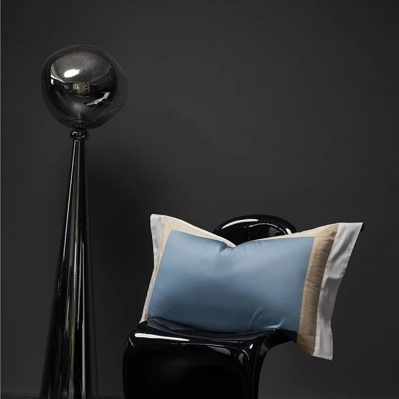 Luxor Blue Stripe Egyptian Cotton Bedding Set