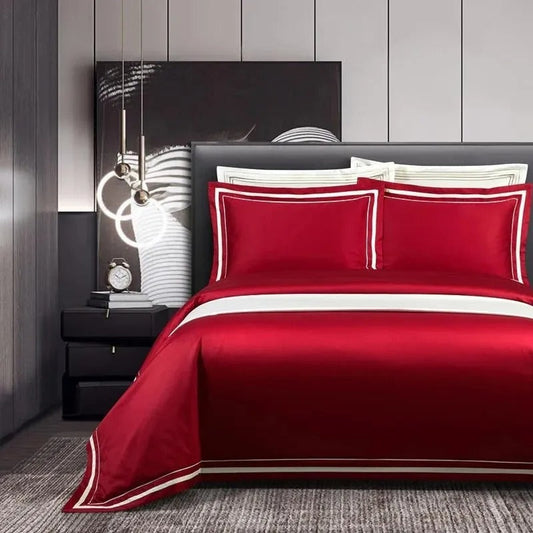 Ona Red Luxury Bedding Set