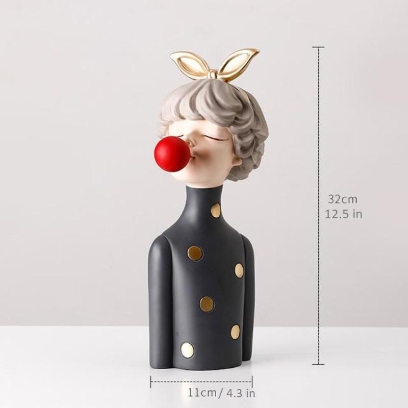 Bubblegum Girl Resin Figurine
