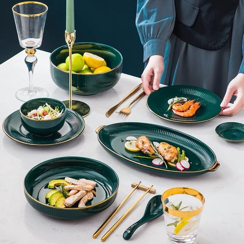 Ocula Green Luxury Dinnerware Set