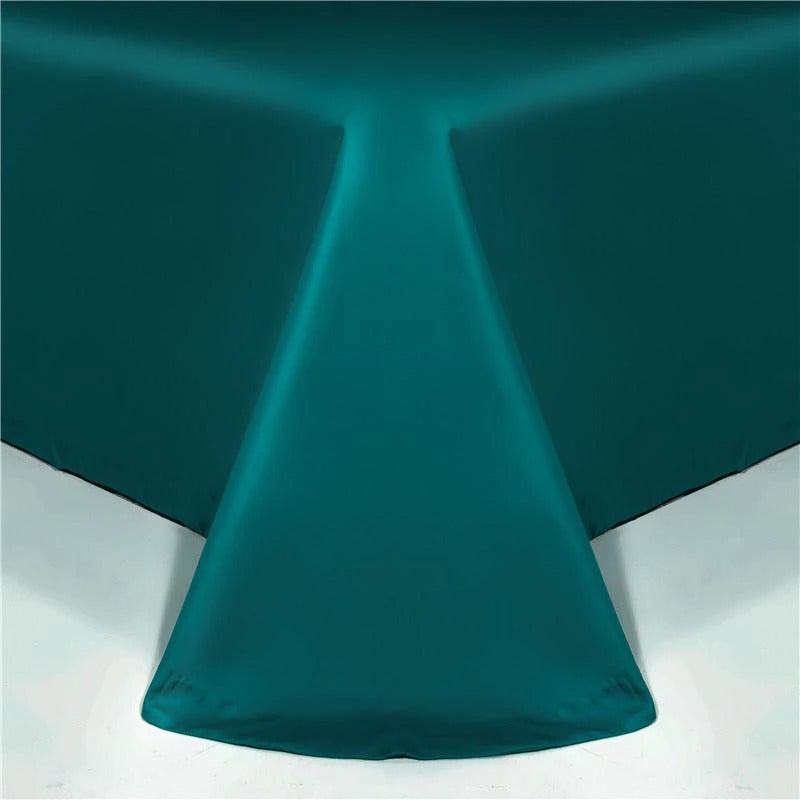 Anahi Green Embroidered Motif Border Egyptian Cotton Bedding Set