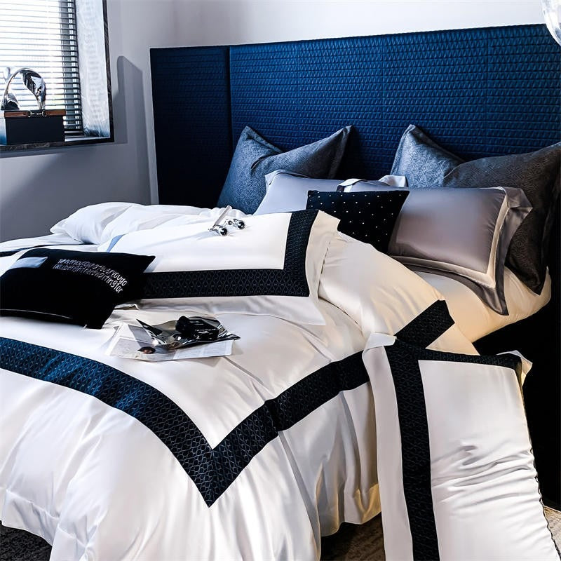 Sablier White Egyptian Cotton Bedding Set