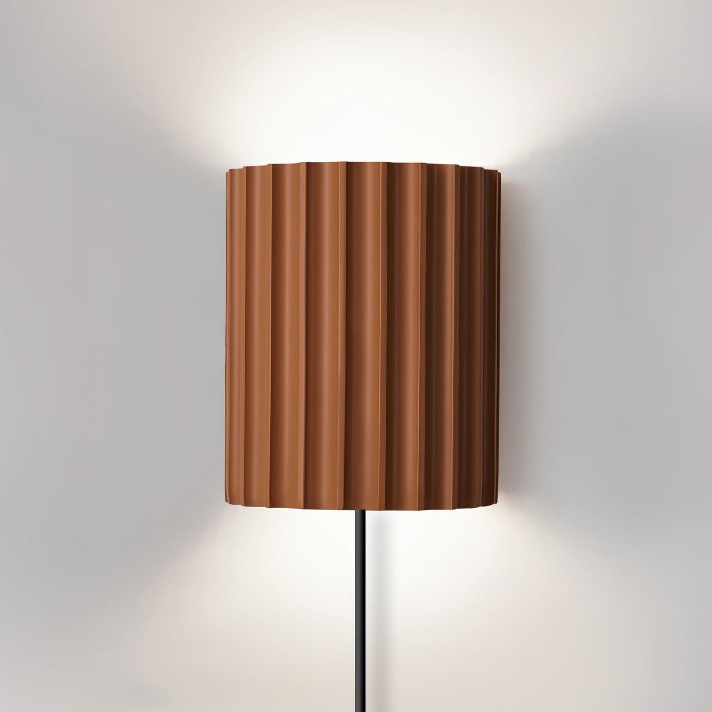 Fluted Resin Plug In Wall Lamp