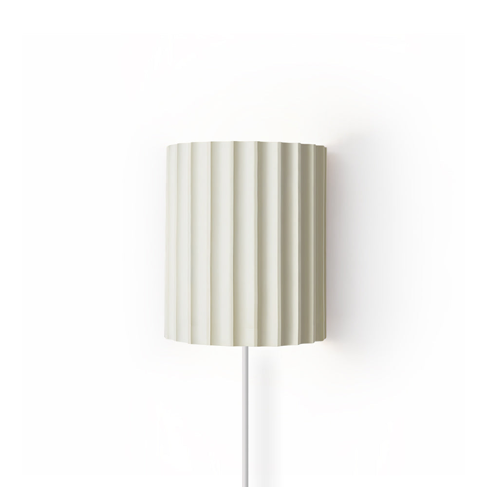 Fluted Resin Plug In Wall Lamp