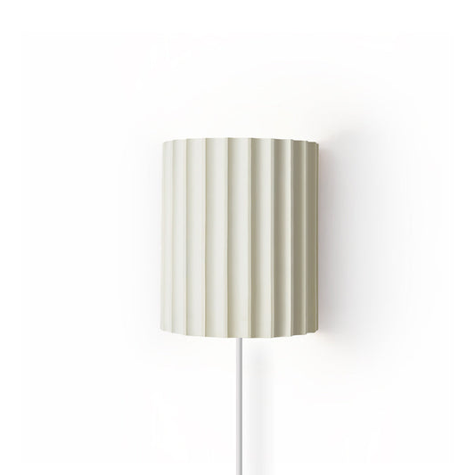 Fluted Resin Plug In Wall Lamp