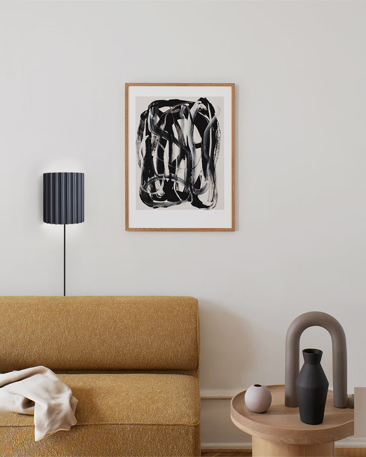 Fluted Resin Plug In Wall Lamp