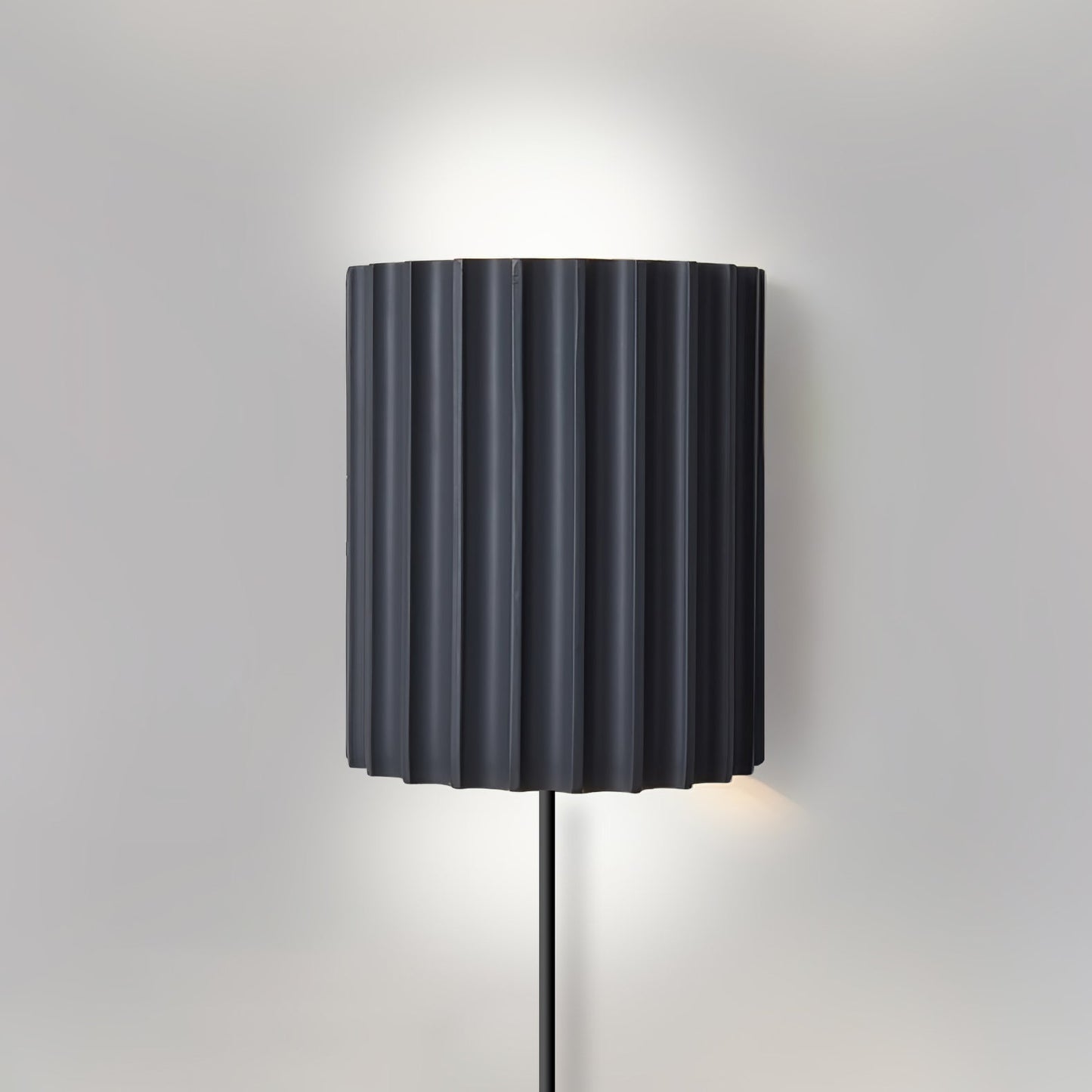 Fluted Resin Plug In Wall Lamp