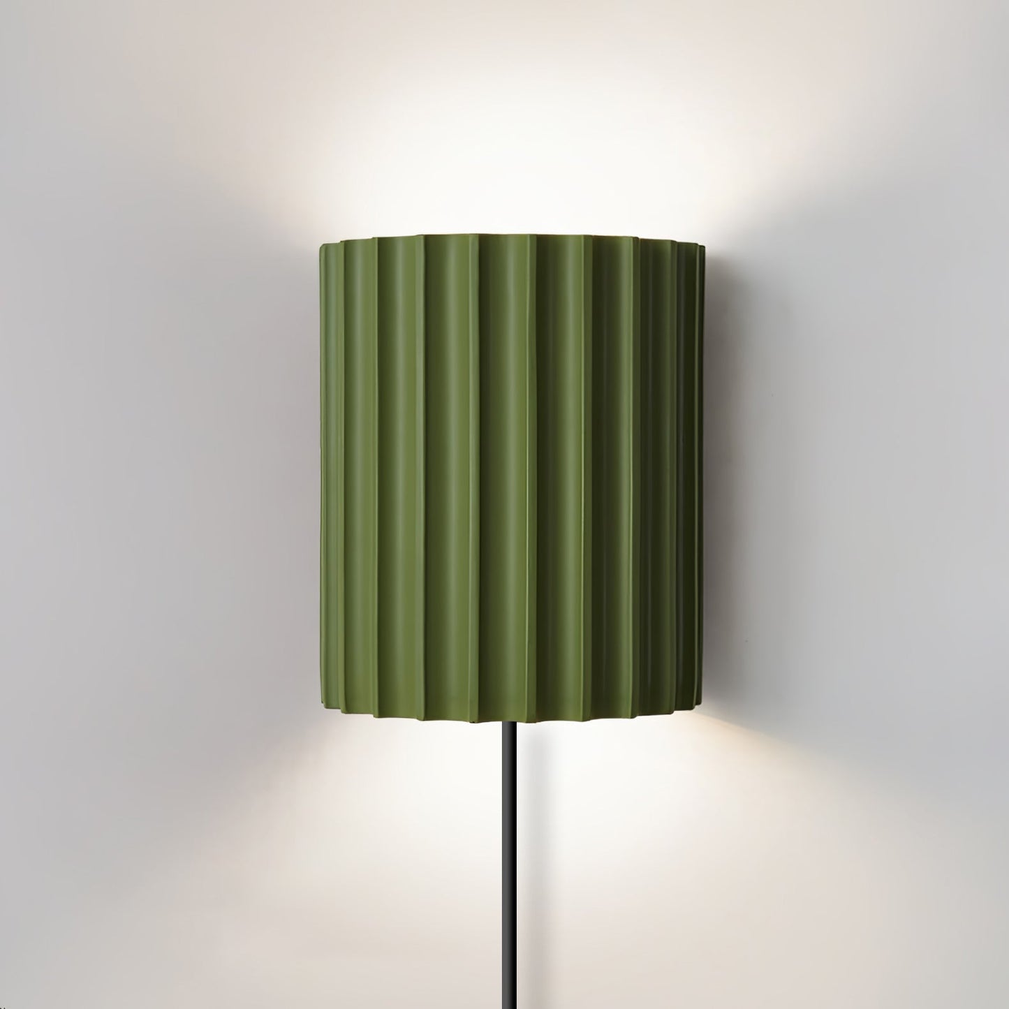 Fluted Resin Plug In Wall Lamp